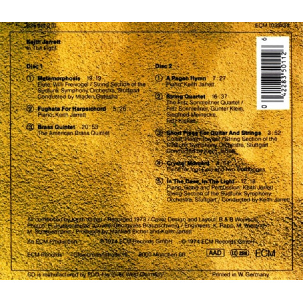 KEITH JARRETT - IN THE LIGHT (2 CD) (1974) - 2