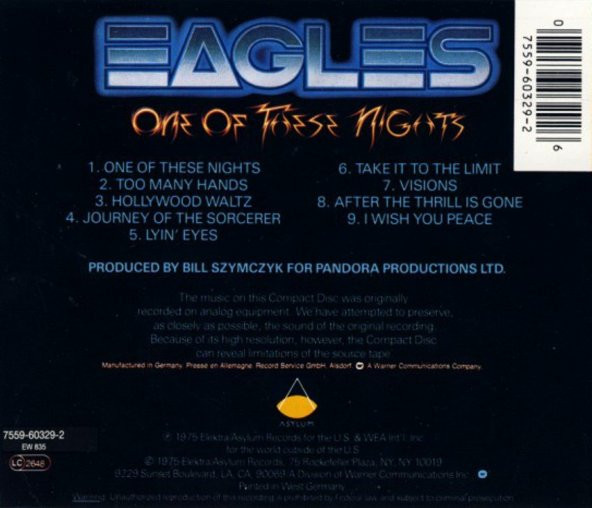 EAGLES - ONE OF THESE NIGHTS (CD) (1975) - 2