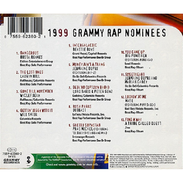 GRAMMY RAP NOMINEES - VARIOUS 1999 (CD) - 2