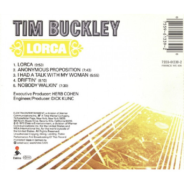 TIM BUCKLEY - LORCA (CD) (1970) - 2