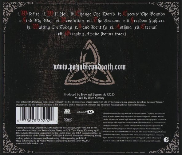 P.O.D. - PAYABLE ON DEATH (CD) (2003) - 2