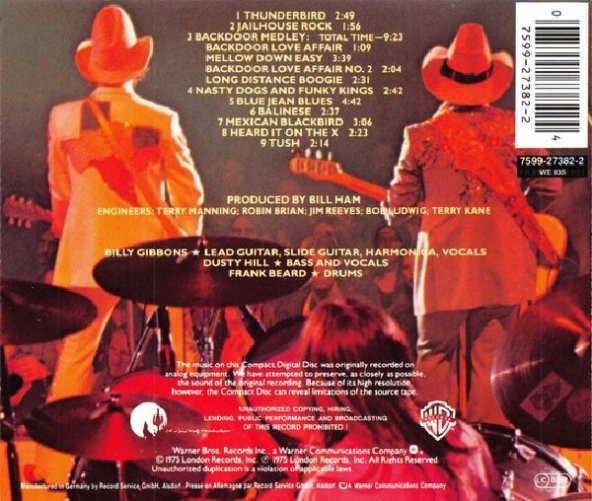 ZZ TOP - FANDANGO (CD) (1988) - 2