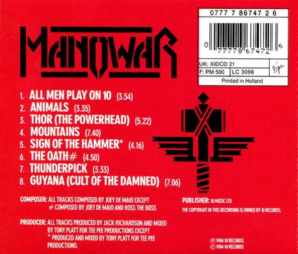 MANOWAR - SIGN OF THE HAMMER (CD) (1984) - 2