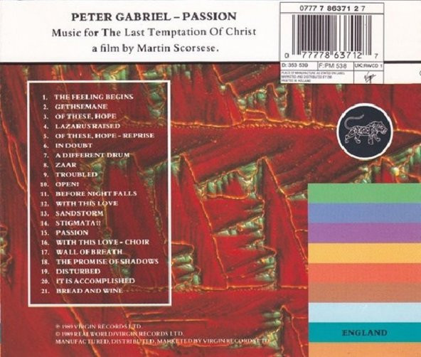 PETER GABRIEL - PASSION (1989) (CD) - 2