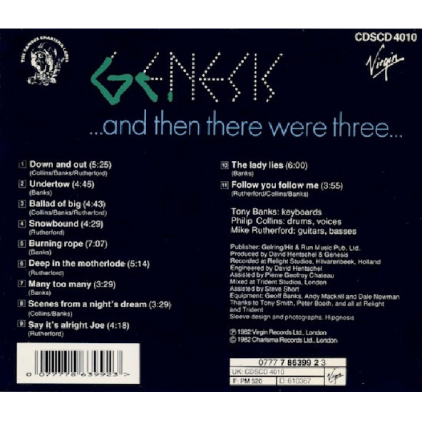 GENESIS - AND THEN THERE WERE THREE (CD) (1982) - 2