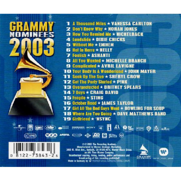 GRAMMY NOMINEES 2003 - VARIOUS (CD) - 2