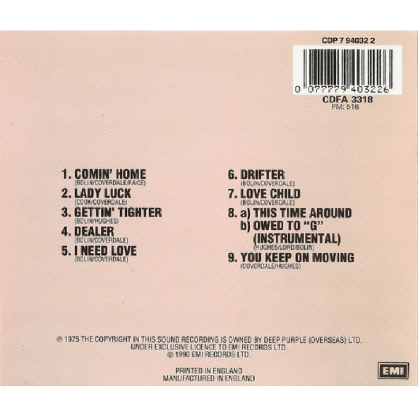 DEEP PURPLE - COME TASTE THE BAND (CD) (1990) - 2