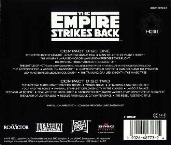 SOUNDTRACK - THE EMPIRE STRIKES BACK (2 CD) (1997) - 2