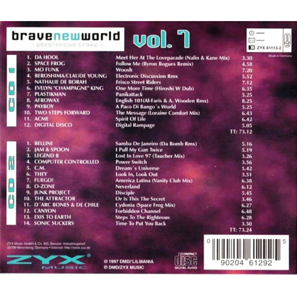 BRAVE NEW WORLD VOL.7 - VARIOUS (2 CD) (1997) - 2