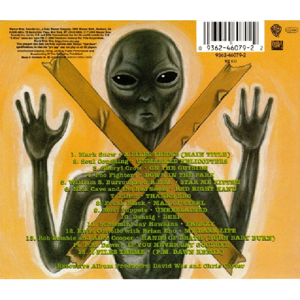 THE X FILES SONGS IN THE KEY OF X - SOUNDTRACK (CD) (1996) - 3