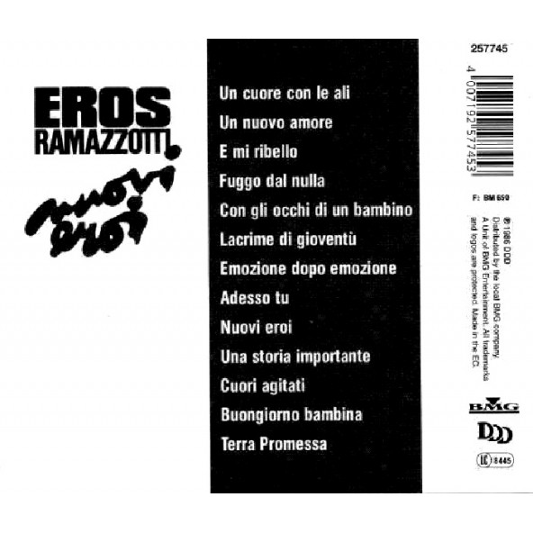 EROS RAMAZZOTTI - NUOVI EROI (CD) (1986) - 2