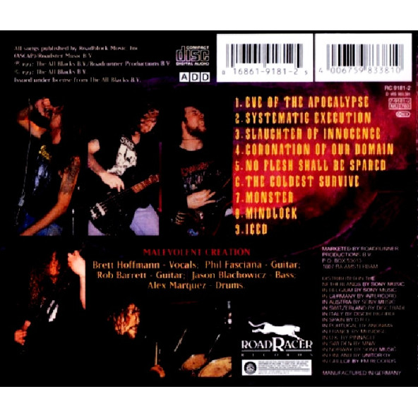 MALEVOLENT CREATION - RETRIBUTION (CD) (1992) - 2
