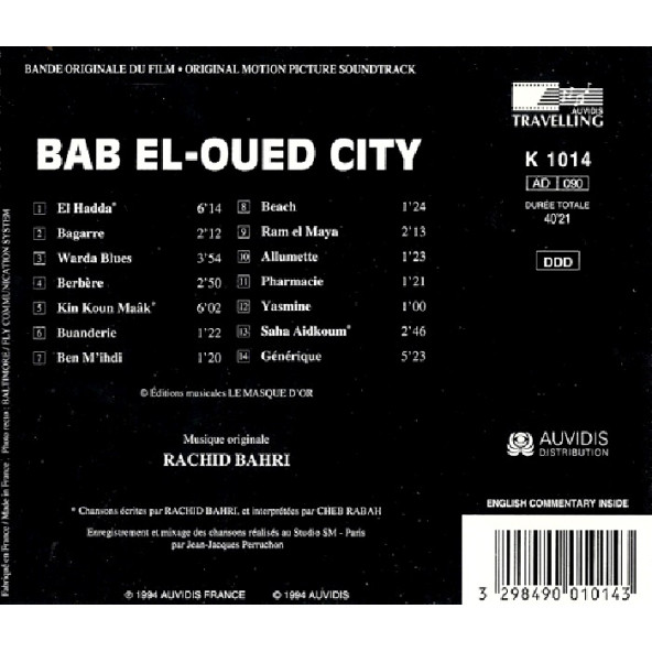 BAB EL OUED CITY - SOUNDTRACK (CD) (1994) - 2