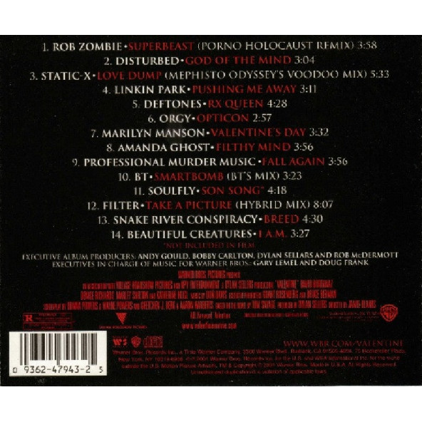 VALENTINE - SOUNDTRACK (CD) (2001) - 2
