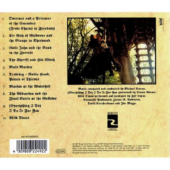 ROBIN HOOD PRINCE OF THIEVES - SOUNDTRACK (CD) (1991) - 2