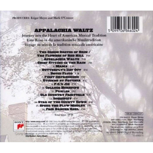 YO-YO MA, EDGAR MEYER, MARK OCONNOR - APPALACHIA WALTZ (CD) (1996) - 2