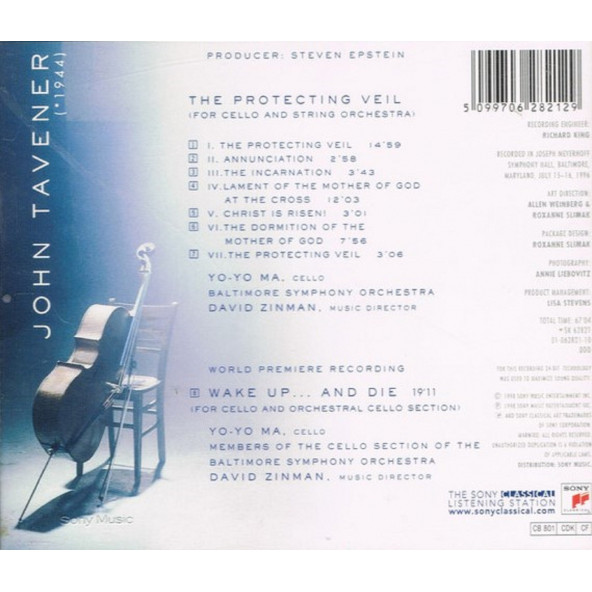 YO-YO MA - THE PROJECTING VEIL (JOHN TAVENER) (CD) (1998) - 2