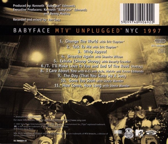 BABYFACE - BABYFACE MTV UNPLUGGED NYC (CD) (1997) - 2