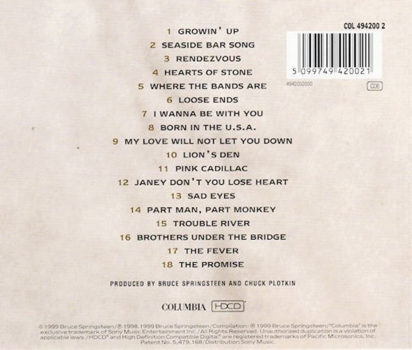 BRUCE SPRINGSTEEN - 18 TRACKS (CD) (1999) - 2