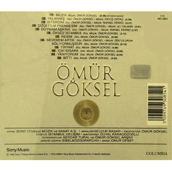 ÖMÜR GÖKSEL - BİR ÖMÜR (CD) (1998) - 2