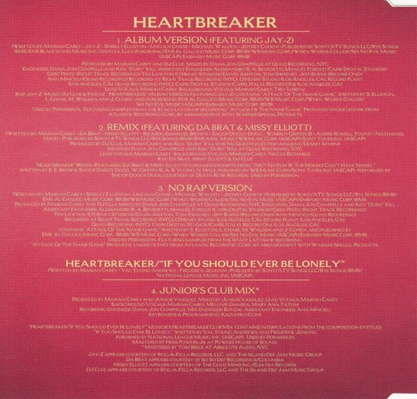 MARIAH CAREY - HEART BREAKER (1999)(MAXI SINGLE CD) - 1