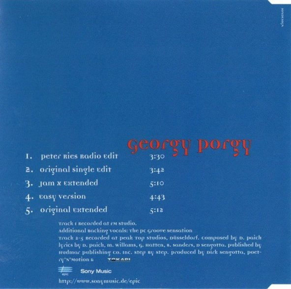 GEORGY PORGY - POETRY N MOTION (CD) (1998) - 2