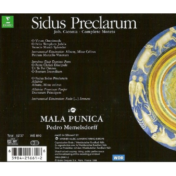 SIDUS PRECLARUM - MALA PUNICA & PEDRO MEMELSDORFF (CD) (1998) - 2