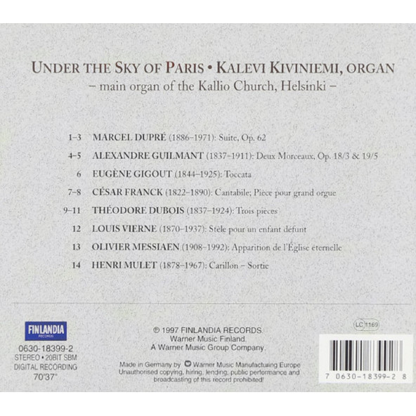 UNDER THE SKY OF PARIS - KALEVI KIVINIEMI (CD) (1997) - 2