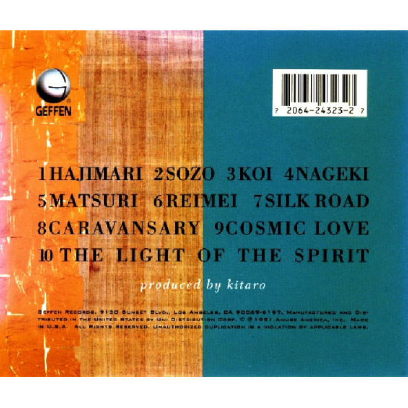 KITARO - LIVE IN AMERICA (CD) (1991) - 2