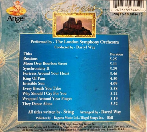 THE LONDON SYMPHONY ORCHESTRA PERFORMS THE MUSIC OF STING - FORTRESS (CD) (1994) - 2