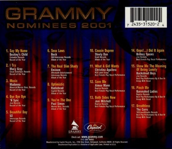 GRAMMY NOMINESS 2001 - VARIOUS (CD) - 2