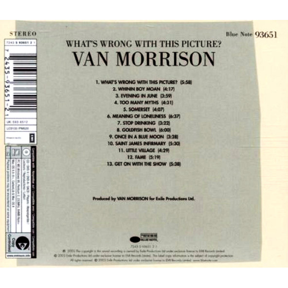 VAN MORRISON - WHATS WRONG WITH THIS PICTURE (CD) (2003) - 2