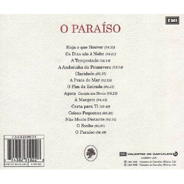 MADREDEUS - O PARAISO (CD) (1997) - 2