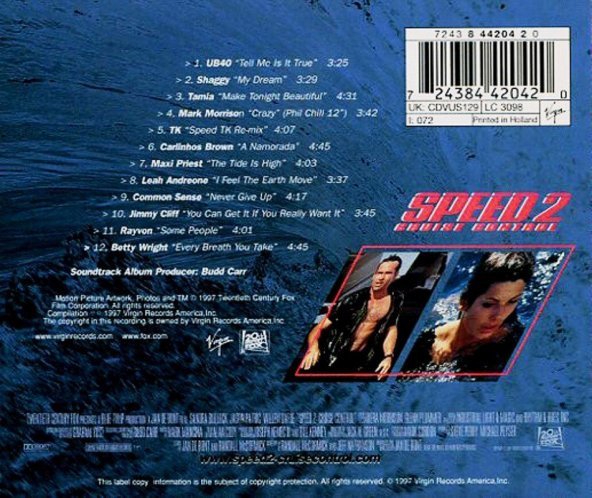 SPEED 2 - SOUNDTRACK (CD) (1997) - 2