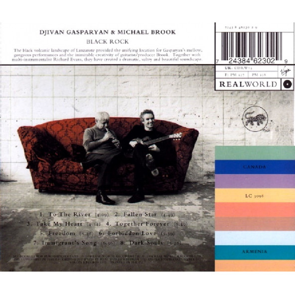 DJIVAN GASPARYAN & MICHAEL BROOK - BLACK ROCK (CD) (1998) - 2