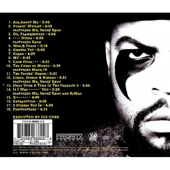 ICE CUBE - WAR & PEACE VOL.1 (THE WAR DISC) (CD) (1998) - 2