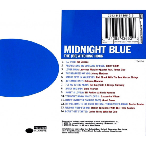 VARIOUS - MIDNIGHT BLUE [THE (BE)WITCHING HOUR] (CD) (1996) - 2