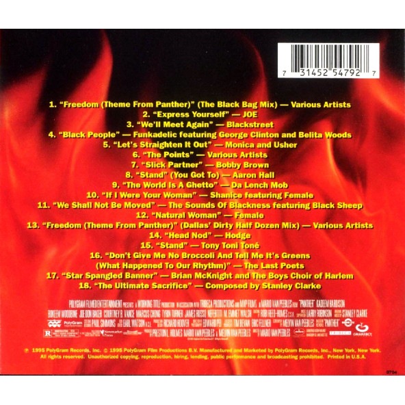 PANTHER - SOUNDTRACK  (CD) (COMPACT DISC) (1995) - 2
