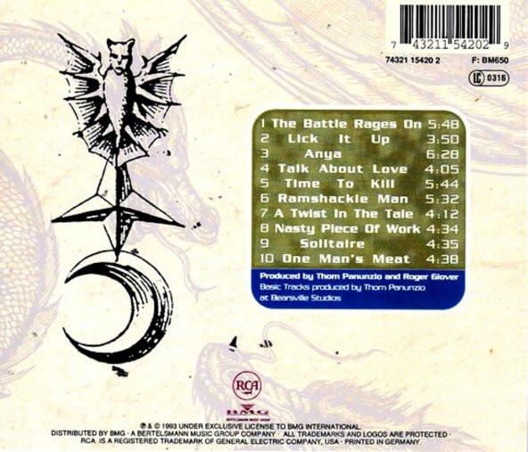 DEEP PURPLE - THE BATTLE RAGES ON (CD) (1993) - 2