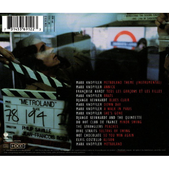 MARK KNOPFLER / METROLAND - SOUNDTRACK (CD) (1998) - 2