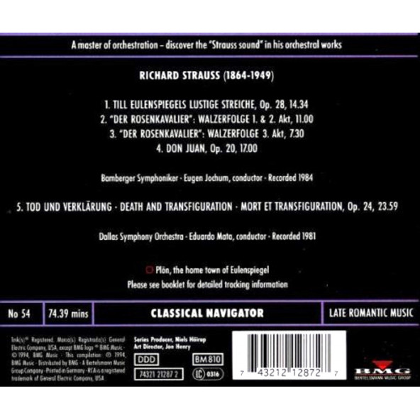 RICHARD STRAUSS - ORCHESTRAL MUSIC (CD)(1994) - 2