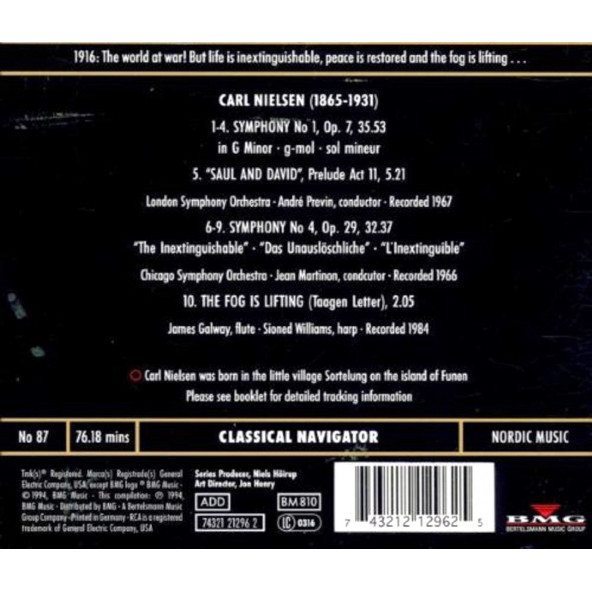 NIELSEN - SYMPHONIES NOS. 1 & 4  INEXTINGUISHABLEPREVIN MARTINON - 2