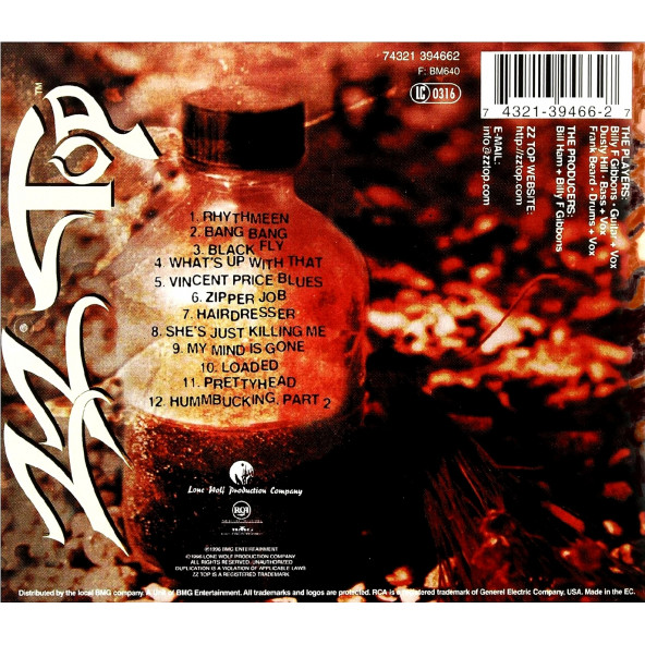 ZZ TOP - RHYTHMEEN (CD) (1996) - 2