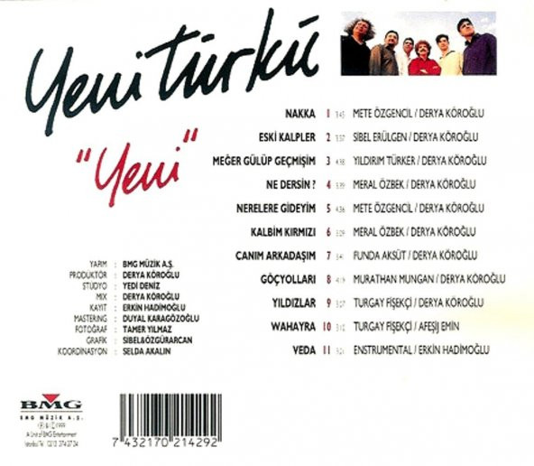 YENİTÜRKÜ - YENİ (CD)(1999) - 2