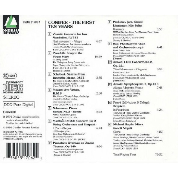 CONIFER - THE FIRST TEN YEARS (CD) (1994) - 2
