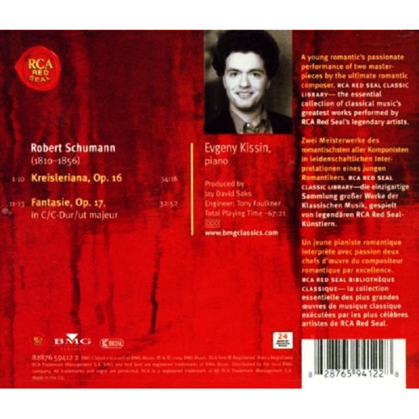 SCHUMANN, ROBERT - KREISLERIANA FANTASIE OP.17  EVGENY KISSIN (CD) (2004) - 2