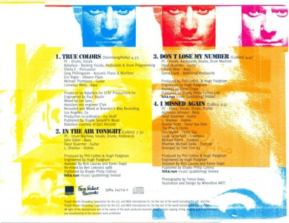 PHIL COLLINS - TRUE COLORS (SINGLE CD) (1998) - 3