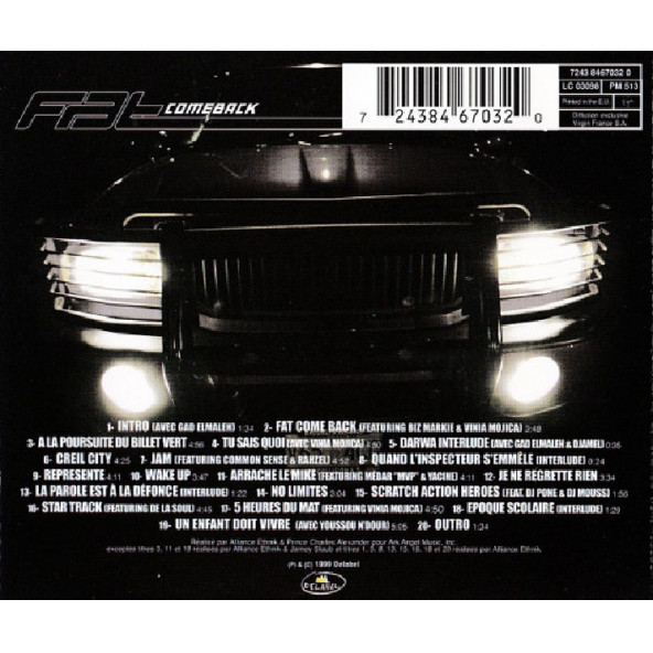 ALLIENCE ETHNIK - FAT COME BACK (CD) (1999) - 2