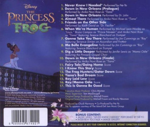 THE PRINCESS AND THE FROG - SOUNDTRACK (CD) - 2