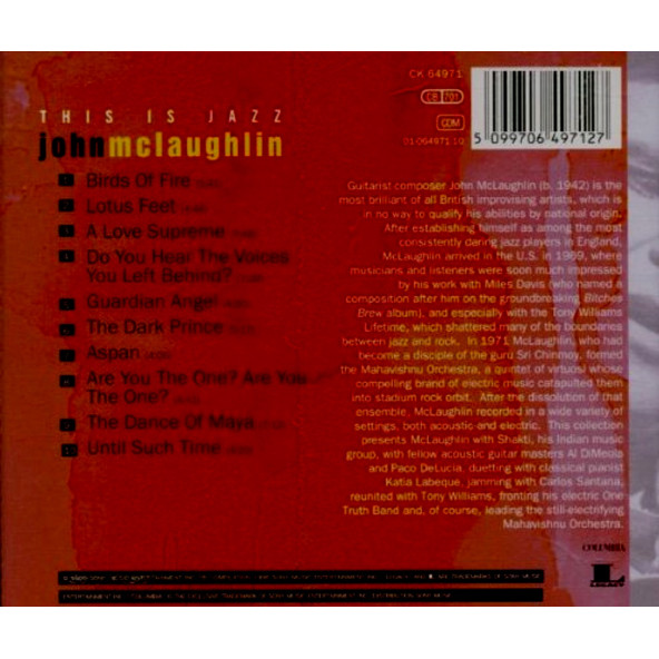 JOHN MCLAUGHLIN - THIS IS JAZZ (CD) (1996) - 2